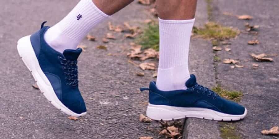White Socks And Blue Sneakers